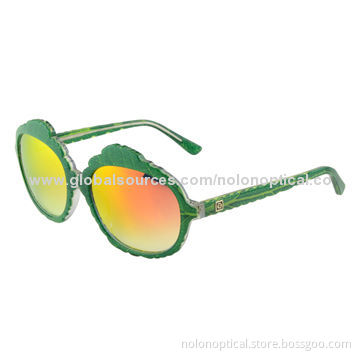 Green Sunglasses with Environmental Protection Concept